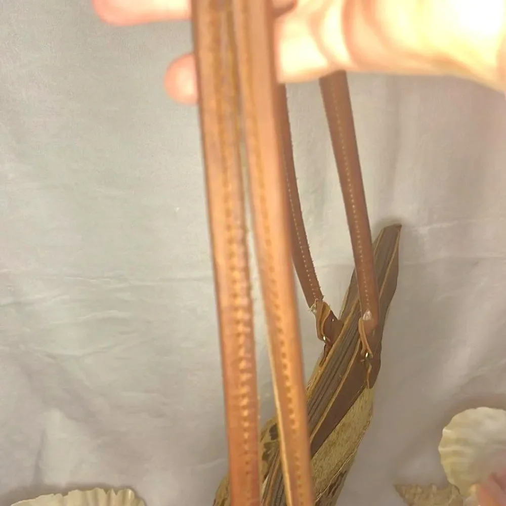 Down Home Leather Large Tapestry Tote - EUC - Picture 4 of 9